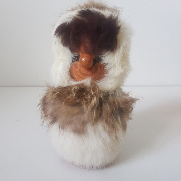 Vintage Wood Inuit Doll with Fur Raymond Bourbeau Handmade - Picture 3 of 14